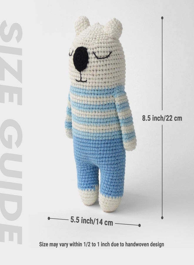 Kind Strings Handmade Crochet Bear Soft Toy - Plush Stuffed Animal for Babies & Kids - Montessori Gift for Baby Girl or Boy - Safe, Cute & Adorable Nursery Decor - Image 4